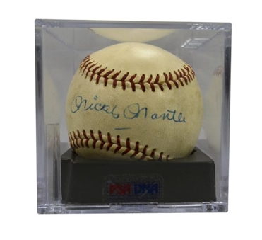Mickey Mantle Signed 1950’s American League (Harridge) Baseball (Vintage Signature)